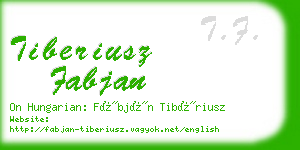 tiberiusz fabjan business card
